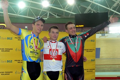 Podium w konkurencji scratch mężczyzn