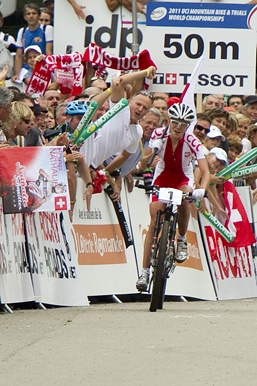 Maja Włoszczowska została wicemistrzynią świata MTB 2011 w Champery!