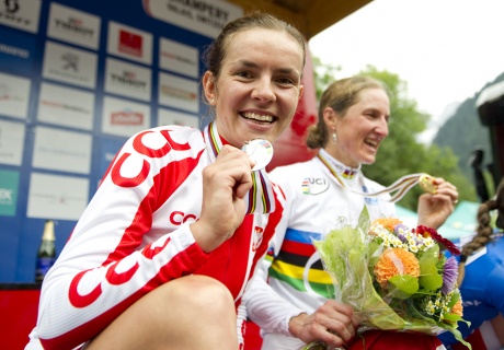 Maja Włoszczowska została wicemistrzynią świata MTB 2011 w Champery!